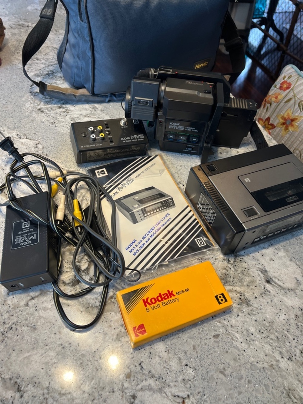 Vintage Kodak MVS Modular Video System Camcorder & 8mm Recorder Bundle